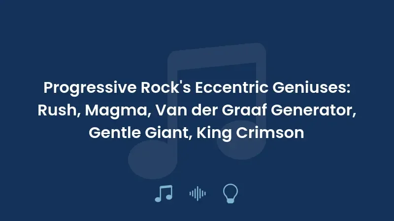 Gênios Excêntricos do Rock Progressivo: Rush, Magma, Van der Graaf Generator, Gentle Giant, King Crimson