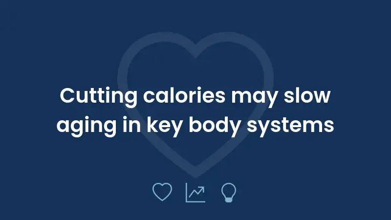 Cutting calories may slow aging in key body systems
