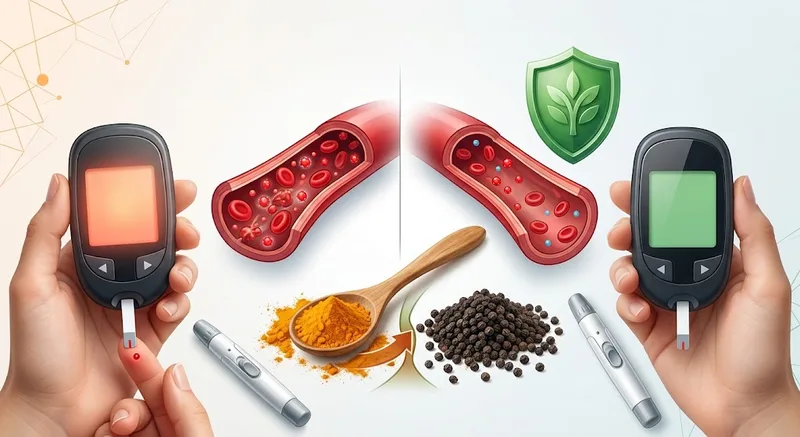 Curcumina e Piperina para o Açúcar no Sangue: O Que uma Revisão Descobriu